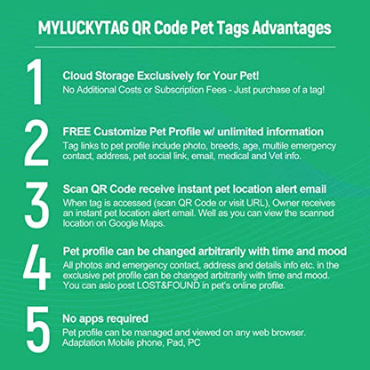 QR Code Pet ID | Personalized Dog & Cat Collar Tag | Online Profile with Instant Scanned Location Alert Email - style: Help Me I'm Lost