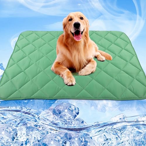 Cooling Blanket for Dogs, Dog Cooling Mat & Bed - Lightweight, Durable & Breathable Pet Throw for Couch, Sofa, Car and Furniture Protector, Reversible Design, Easy to Clean, 60"x80", Green - color: Green, size: XL