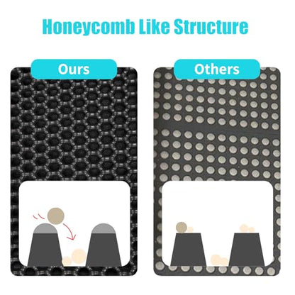 Cat Litter Mat, Kitty Litter Collector, Double Layered Honeycomb Design Waterproof, Anti Urine, Anti Slip, Easy to Clean, Limit Garbage (30"x24", Black) - color: Black, size: 24" x 30"