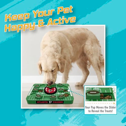 Pets First NFL Atlanta Falcons Large Puzzle Toy, New Size, Interactive Dog Treat & Slow Feeding Toy - color: ATLANTA FALCONS, size: Large