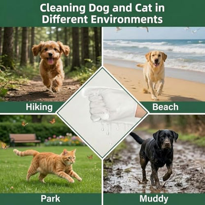 Pet Glove Wipes for Dogs and Cats, Extra Thick Dog Wipes Cleaning Deodorizing, Rinse Free Cleaning Gloves Dog Washing Gloves, Cat Gloves for Grooming for Pet Dry Cleaning, Daily Care and Travel 6 Pcs - size: 6 pcs