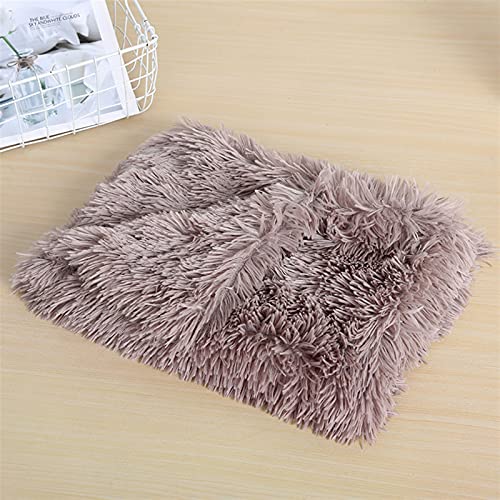 Pet Faux Fur Calming Blanket Soft Dog Cat Protector with Two-Side Fur, Thick Shaggy Bed Throws Pet Blankets Soft Fuzzy Microfibe Cat Throw Bed Couch Washable 22"x14" Inch Khaki - color: Khaki, size: 22"x14" Inch