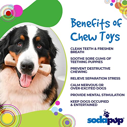 SodaPup Mod Bone – Durable Dog Chew Toy and Treat Dispenser Made in USA from Non-Toxic, Pet Safe, Food Safe Nylon Material for Mental Stimulation, Clean Teeth, Fresh Breath, Problem Chewing, & More - color: Brown Nylon Mod Bone