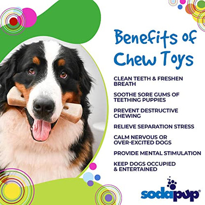 SodaPup Mod Bone – Durable Dog Chew Toy and Treat Dispenser Made in USA from Non-Toxic, Pet Safe, Food Safe Nylon Material for Mental Stimulation, Clean Teeth, Fresh Breath, Problem Chewing, & More - color: Brown Nylon Mod Bone