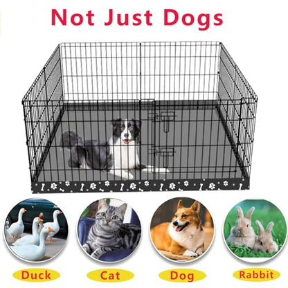 Dog Playpen Square Bottom Pad Fits for 48 Inch 8 Panels Metal Exercise Pet Playpen, Dog Crate Pad Puppy Playpen Pad, Elastic Buckles Connections.(Note: Playpen Not Included) -Black - color: Black