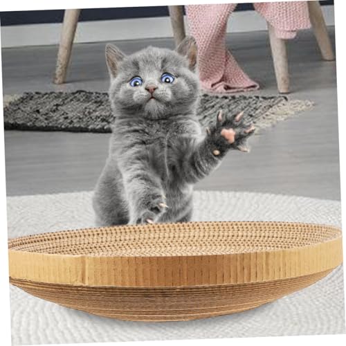 Toddmomy 3pcs Reusable Cat Scratcher Replacement Pads Wear-Resistant Corrugated Cardboard Scratch Pads for Indoor Cats Convenient Floor Scratchers