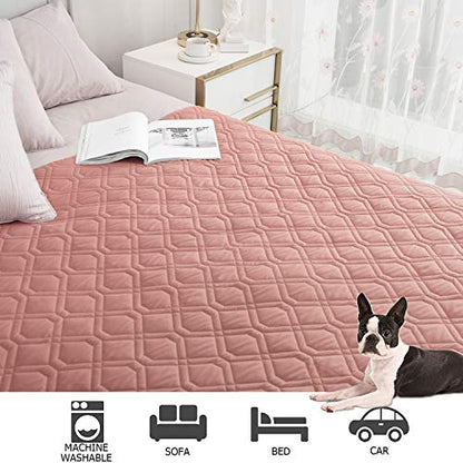 Ameritex Waterproof Dog Bed Cover Pet Blanket for Furniture Bed Couch Sofa Reversible - color: Pink+burgundy, size: 30x53 Inch (Pack of 1)