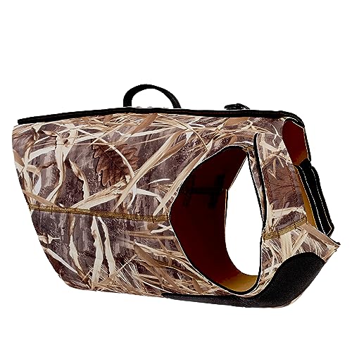 AUSCAMOTEK Neoprene Dog Vest for Duck Hunting - Insulated Camouflage Vest for Waterfowl Retriever - size: M