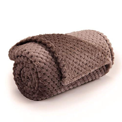 Dog Blanket,Soft Fuzzy Blankets for Puppy, Small,Medium,Large,X-Large Premium Fluffy Blankets Plush Fleece Throw Dog Bed, Couch, Sofa, Reversible Travel Warm Covers - color: Brown, size: S（24x32 inches）
