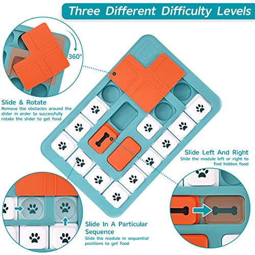 FOXMM Dog Puzzle Toys - Interactive IQ Training & Mental Stimulating Toys for Large, Medium & Small Dogs - style: S-Level 3