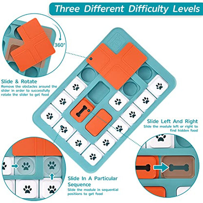 FOXMM Dog Puzzle Toys - Interactive IQ Training & Mental Stimulating Toys for Large, Medium & Small Dogs - style: S-Level 3
