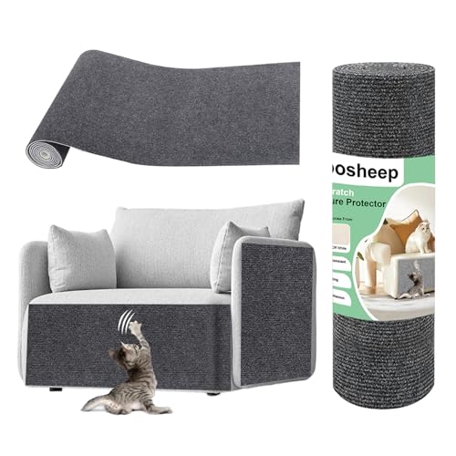 Goosheep Furniture Pet Protectors Sofa Protector for Cats Couch Corner Protectors for Cat Scratch Furniture Protector Corner Grey 15.8"×78.7"