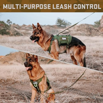 Dog Harness Medium Sized,Tactical Dog Harness with Handle,No Pull Military Style Service Dog Vest with Pockets Adjustable for Medium Large Dogs,Green,Chest 22-35" - color: Green, size: M:Chest 22-35",Fit 30-80lbs