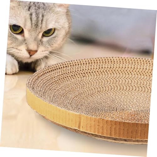3pcs Cat Scratcher Replacement Pads, Corrugated Cardboard Sturdy Scratchers for Indoor Cats and Kittens, Wear-Resistant Funny Kitten Scratch Pads for Room Use
