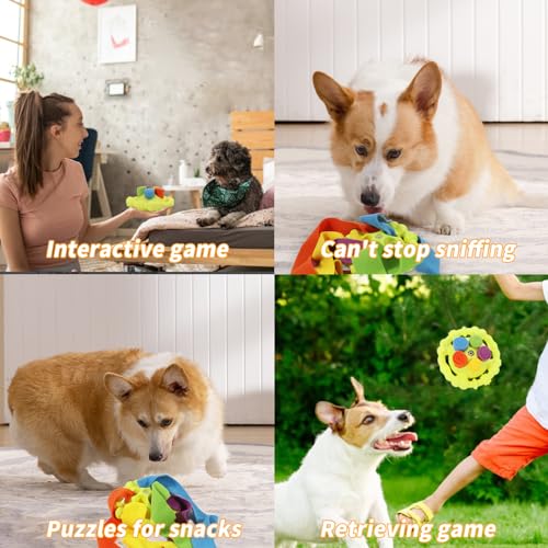 Romicta Snuffle Ball for Dogs, Interactive Dog Toys, Encourage Natural Foraging Skills, Slow Food Training to Relieve Boredom and Energy, Dog Chew Toys for Aggressive Chewers, Puzzle Toys for Dogs