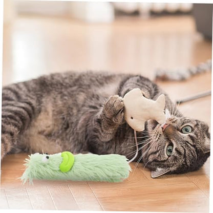 POPETPOP Catnip Plush Toy for Cats Interactive Chew Pillow Safe Materials Engaging Fun for Kittens Dual Purpose Cat Toy for Play and Relaxation Cute Soft Design