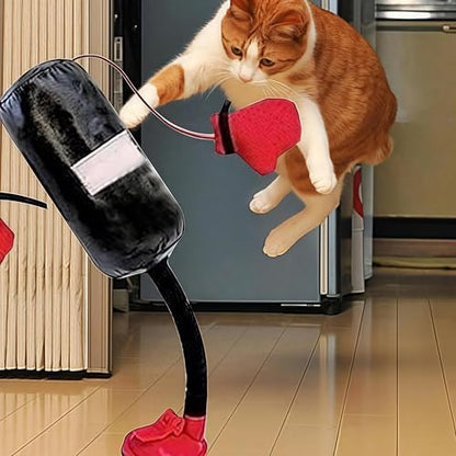 Cat Punching Bag Toy – Interactive Cat Boxing Toy with Springy Bobbing Action, Suction Cup Base, Indoor Kitten Exercise and Fun Activity Cats Boxing (2PC) - color: 2PC