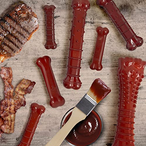 Nylabone Power Chew Basted Blast Dual Flavored Dog Chew Toys for Aggressive Chewers - Durable Dog Bones with 2 Layers of Flavor - Bacon and Steak Flavor, Small/Regular (2 Count) (Pack of 2) - size: Small (Pack of 2)