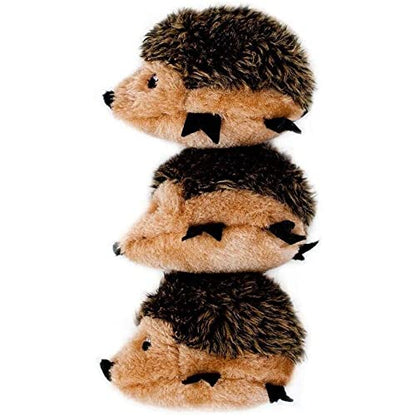 ZippyPaws Burrow Replacement Miniz - Interactive Dog & Puppy Toys for Boredom, Stimulating Pet Products to Keep Them Busy, Plush Refills for Hide & Seek Puzzle, Squeaky Toy for Enrichment - Hedgehogs - style: Hedgehogs (3-pack)