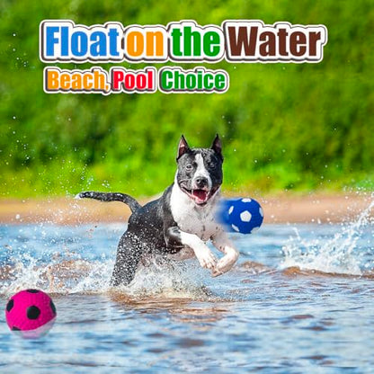 HOLYSTEED Squeaky Dog Toys for Medium Dogs 4pcs, 2.6 Inch Latex Squeak Dog Balls - Soft Bouncy Fetch & Chew Toys for Medium and Large Breeds Like Beagle, Border Collie, Samoyed, Husky, Labrador - size: 2.6'' for M/L