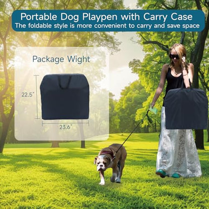 Extra Large Dog Crate for Large&Medium Dogs, Portable Dog Travel Crate for Multi-Cat Families & Small Dog Owners, Puppies, 39 Inch Foldable Portable Pet Crate with 600D Oxford for Outdoor Kennel