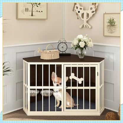 Fanfanwin 42.5 Inch Waterproof Dog Crate Mat, Soft Plush Pet Blanket for Large Dogs, Non-Slip Corner Liner, Machine Washable (Only Mat) - size: 42.5 Inch
