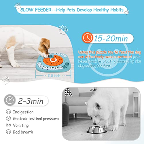 FOXMM Dog Puzzle Toys, Interactive Treat Puzzle Dog Toy for IQ Training & Mental Stimulating, Squeaky Design for Large, Medium, Small Dogs - style: M-Level 3