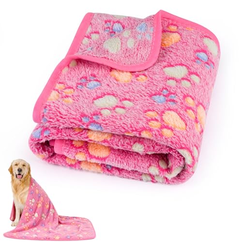 Dog Blankets for Medium Dogs, Cat, Premium Soft Dog Blankets for Small Dog Washable, Puppy Blanket Dogs Essentials for Puppies (1, Pink, 41" x 30") - color: Pink, size: 41" x 30"