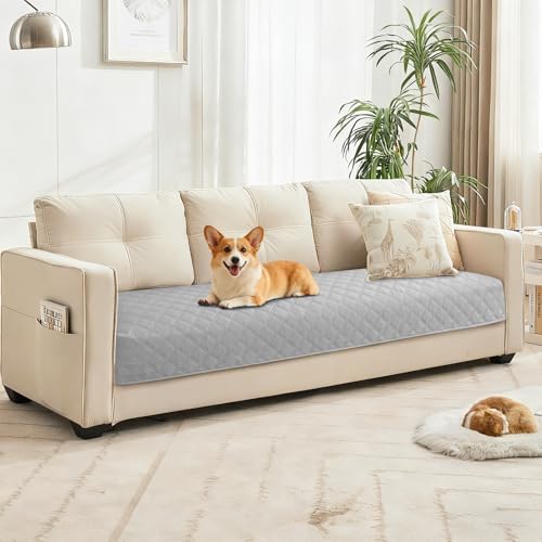 Waterproof Dog Blanket, Non-Slip Soft Pet Bed Cover, Couch Cover for Dogs Washable, Protects Sofa, Furniture, Crate, Car, Tear Resistant Leakproof Pet Blanket (30x70 Inch, Light Grey) - color: Light Grey, size: 30" x 70" (Pack of 1)