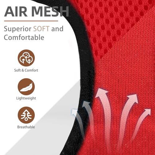 PUPTECK Service Dog Harness and Leash Set for Small Medium Dogs No Pull Step-in Soft Mesh Puppy with 2 Removable Patches Cat Vest Harnesses Reflective at Night, Red, M - color: #1 Red(Service Dog), size: M(CHEST 16"-18", 11-18 lbs)