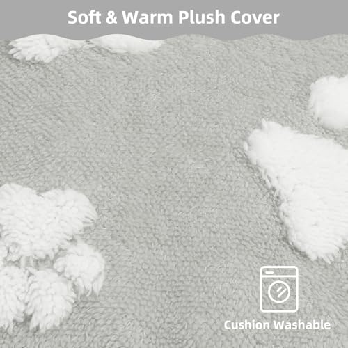Cat Tunnel Bed for Indoor Cats- Cute Cat Dount Play Tunnel, Soft Plush Peekaboo Kitten Cave with Washable Cushion, Collapsible Multifunctional Round Pet Playground Toys for Kitty Small Puppy Rabbit - color: Gray Paw