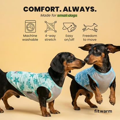 Fitwarm 2 Pack Marine UPF 50+ UV Sun Protection Dog Shirt, Lightweight Cooling Vest, Quick Dry Summer Clothes for Small Dogs Boy Girl, Pet Outfit, Sky Blue, Mint Green, Medium - color: Marine, size: Medium
