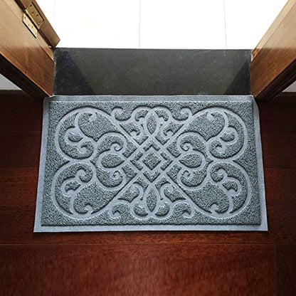 PetLike Cat Litter Box Mat, Thick Kitty Litter Trapping Mat, Durable,Waterproof &Washable with Non-Slip Backing, Soft on Kitty Paws and Easy to Clean, BPA Free - color: Light Grey, size: 30x18