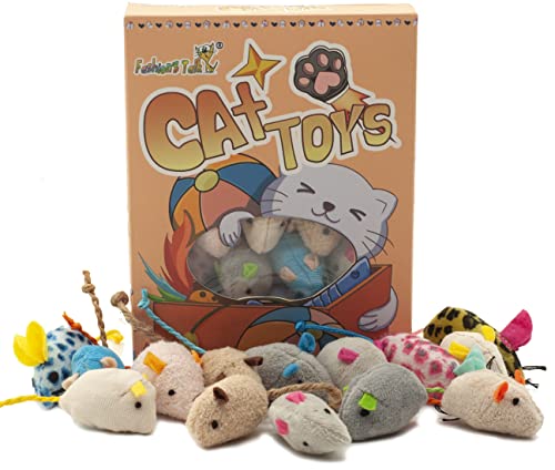 Fashion's Talk Mouse Cat Toys Soft Plush Catnip Mice Assorted Style Variety Pack 32 Count - size: 32-Pack Catnip Mice