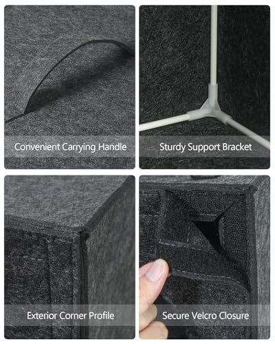 Cat Cave - 13 Inches Large House Hideout for Indoor Cats, Felt Bed With Pillow Inside, Cube Box, Cubby Covered Bed, Hut