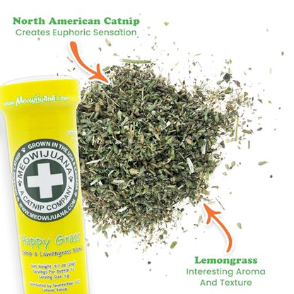 Meowijuana Jump 'n' Jamb Door Hanging Cat Toy Bundle | Funky Monkey + Happy Grass Blend | Refillable Interactive Catnip Toy | Promotes Play and Cat Health | Potent Catnip Grown in North America - color: Funky Monkey Bundle