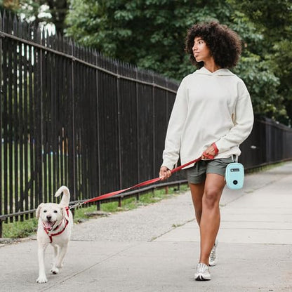 Dog Treat Pouch Dog Poop Bag Holder For Leashes, Pets Snack Container With Inner Mesh Bag, Puppy Supplies Perfect For Training And Walking - Hands Free Dog Waste Bag Dispenser -Dog Travel Accessories - color: MintGreen