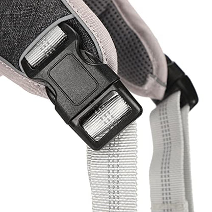 Dog Vest Harness Adjustable Reflective Chest Strap for Large Medium Dogs - Anti - Lost 360° Pressure Relief, Comfortable Fit, Night Safety (L) - size: L