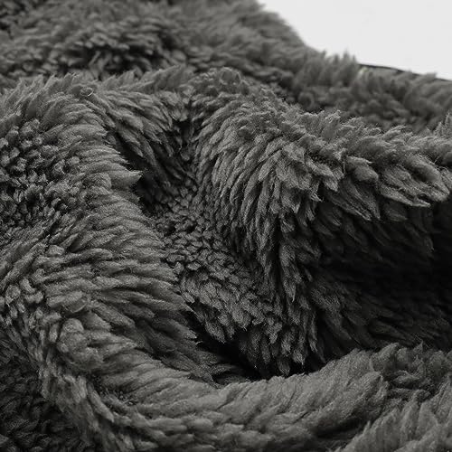 Fitwarm Dog Fleece Pajamas, Dog Winter Clothes for Small Dogs Boy Girl, Pet Jumpsuit, Doggy Onesie with Feet, Dark Grey, Large - color: Dark Grey, size: Large