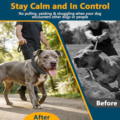No Pull Martingale Collar for Large Medium Small Dog Pitbull German Shepherd Doberman, Dog Collar Anti Pull with Buckle for Training Walking (Black, M/L-Neck 15-17", 1" Wide) - size: M/L-Neck 15-17", 1" Wide