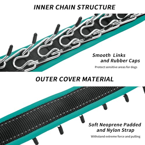 Martingale No Pull Dog Collar - Heavy Duty Nylon With Buckle, Adjustable Anti Pull Reflective Slip Collar for Large Medium Small Dog Training Walking M Green - color: Black Green, size: M (15"-23" Neck, 1.5" Wide)