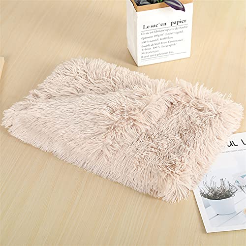 Pet Faux Fur Calming Blanket Soft Dog Cat Protector with Two-Side Fur, Thick Shaggy Bed Throws Pet Blankets Soft Fuzzy Microfibe Cat Throw Bed Couch Washable 22"x14" Inch Beige - color: Beige, size: 22"x14" Inch