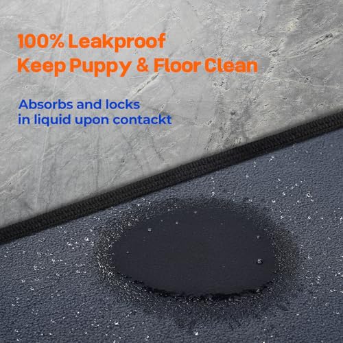 Sunsleek Washable Pee Pads for Dogs 36"x36" – 2 Pack Super Absorbent, Non-Slip, Reusable Puppy Pads for Playpen, Crate, Floor, Waterproof Pet Training Mats for Quick-Dry Whelping Pads & Incontinence - size: 36x36 Inch (Pack of 2)