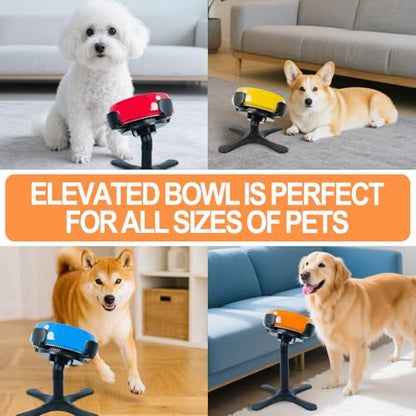 Adjustable Dog Bowl Stand Raised Bowl with 3 Heights Tilted Feeding Stand Elevated Stand for Dog Bowls Adjusts to 5.5",9.45",13.2" Non-Slip for Small Medium Large Dogs - color: Dog Bowls