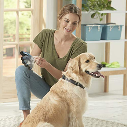 Franklin Pet Supply Co. SHED-MASTER - Pet Grooming Gloves - Gentle De-shedding Dog + Cat Hair remover - Long + Short Hair Remover - Great For Floors + Furniture