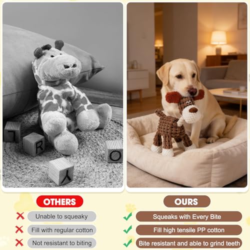 Indestructible Dog Toys,New Dog Toys for Aggressive Chewers,Squeaky Durable Chew Toy for Indoor Pups Teething,Puppy Teething Toys (Blue Donkey) - color: Blue Donkey