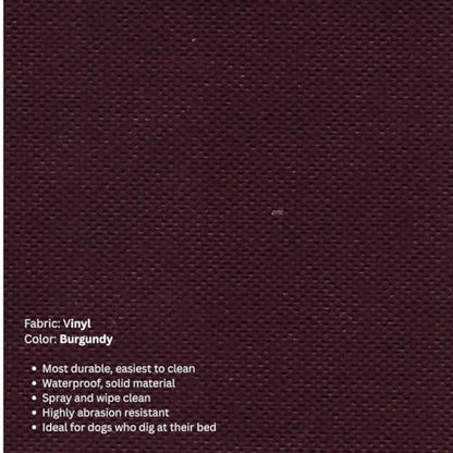 Kuranda Chewproof Elevated Dog Bed - Silver Aluminum - 25" x 18" - Heavy Duty Vinyl - Burgundy - color: Burgundy, size: Toy