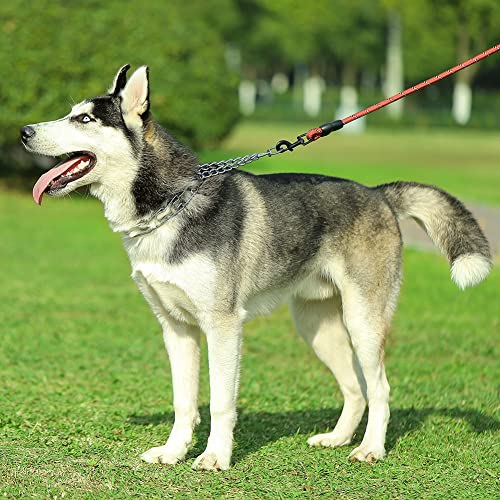 Dog Prong Collar, Adjustable Dog Training Collar with Quick Release Buckle for Small Medium Large Dogs (Silver, L/3.5mm Neck: 18"-20'' Weight:70 lbs) - color: Silver, size: L/3.5mm (Neck: 18"-20" Weight: 70 lbs)
