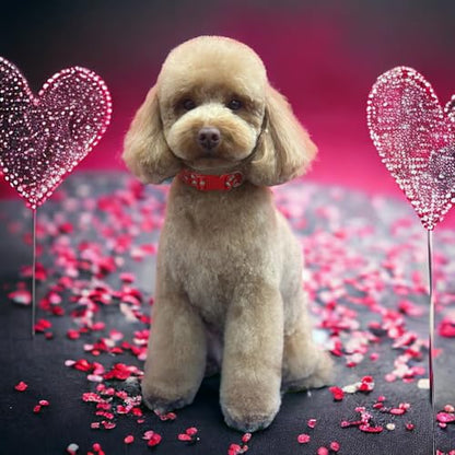 Valentines Dog Collar for Large Dogs, Adjustable Quick Release Dog Collar Set 1 inch - color: Valentines's Day, size: L