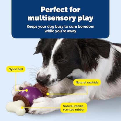 PetSafe Busy Buddy Bouncy Bone, Treat Holding Dog Toy, Medium, Best for Dogs 10-50 Lb. - size: Medium, style: 3-in-1 Slow Feeder Toy